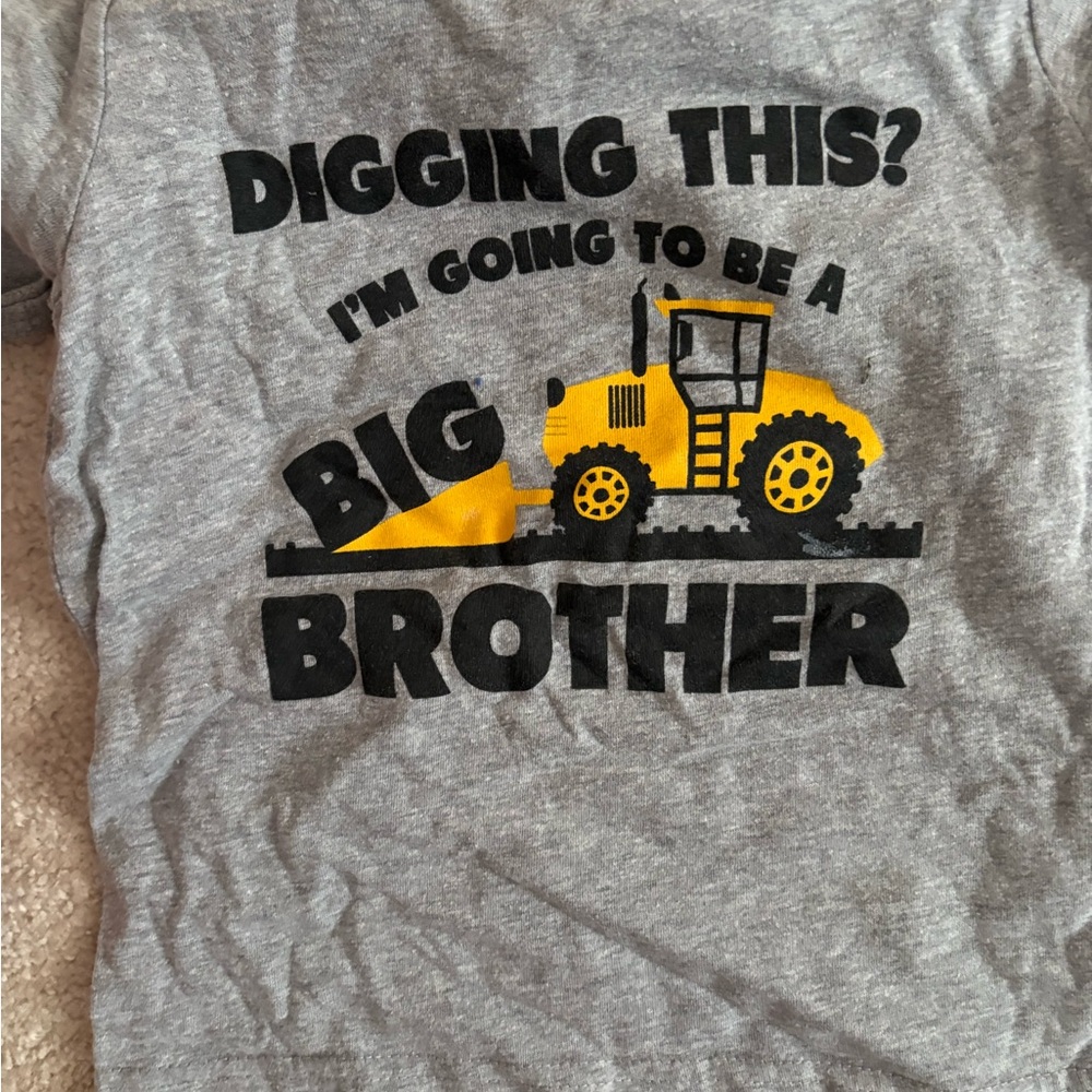 Rabbit Skins Gray T-Shirt with Black Text